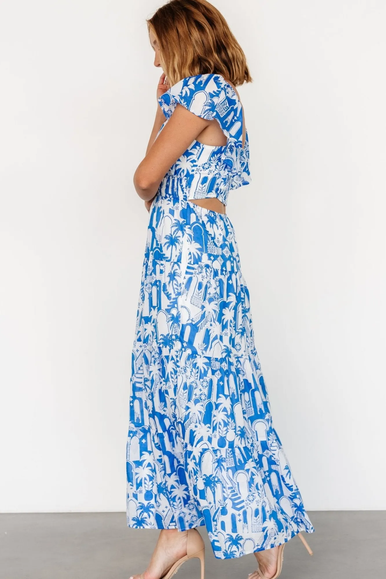 Baltic Born Catira Maxi Dress | Blue + White