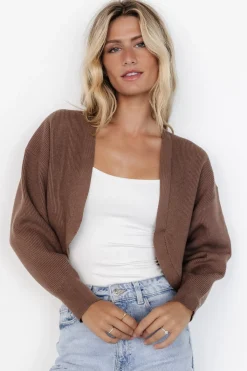 Baltic Born Cecil Open Cardigan | Dusty Brown