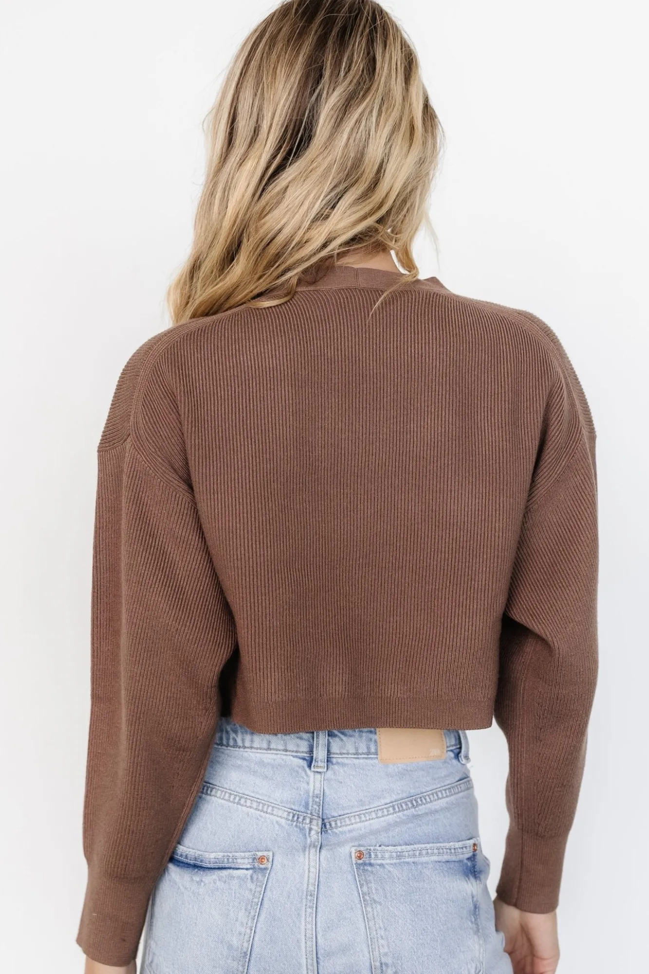 Baltic Born Cecil Open Cardigan | Dusty Brown