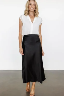 Baltic Born Celeste Satin Midi Skirt |