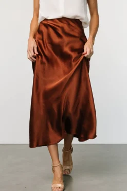 Baltic Born Celeste Satin Midi Skirt |