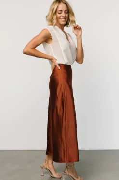 Baltic Born Celeste Satin Midi Skirt |