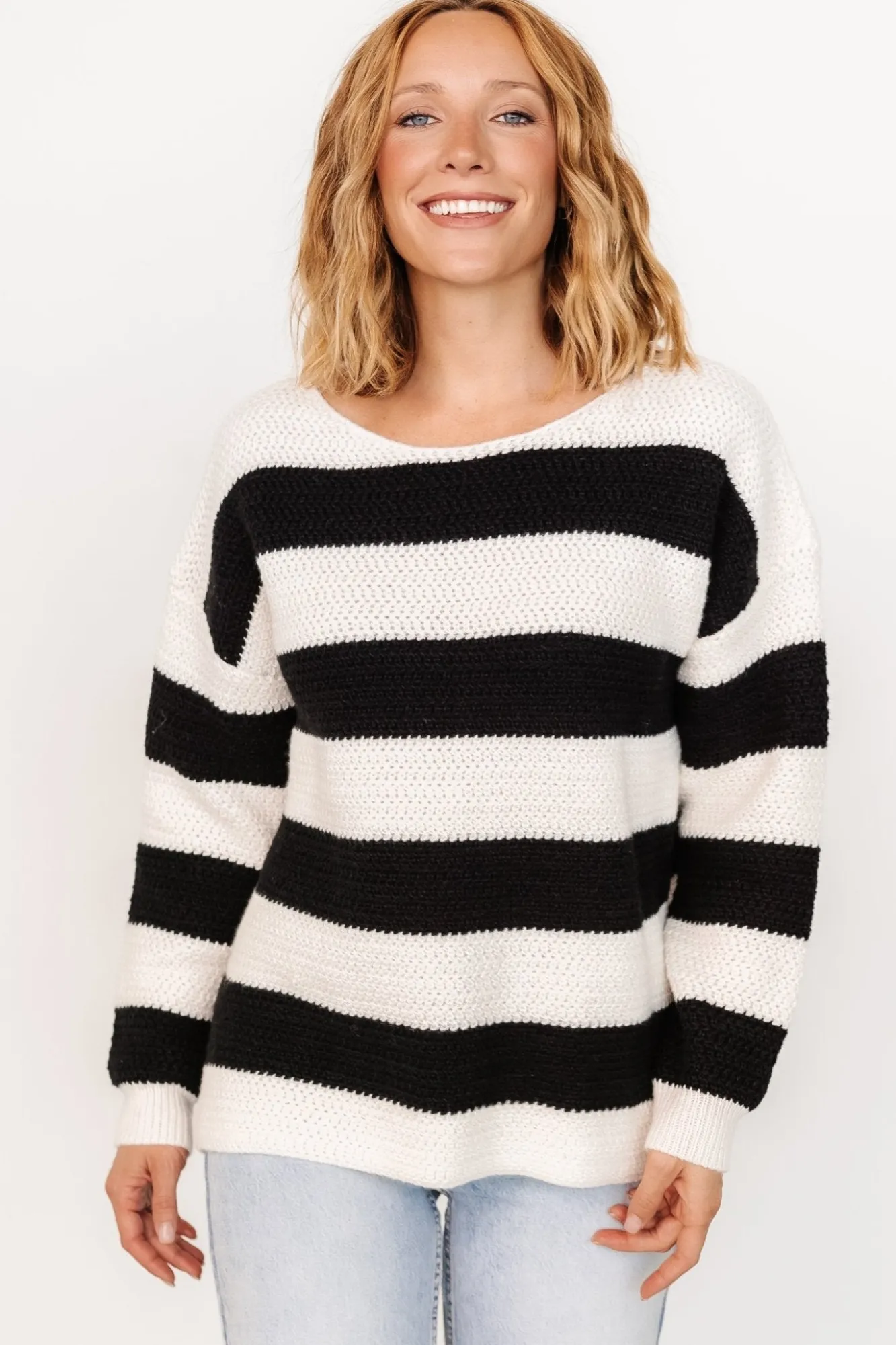 Baltic Born Cervinia Knit Sweater | Cream + Black
