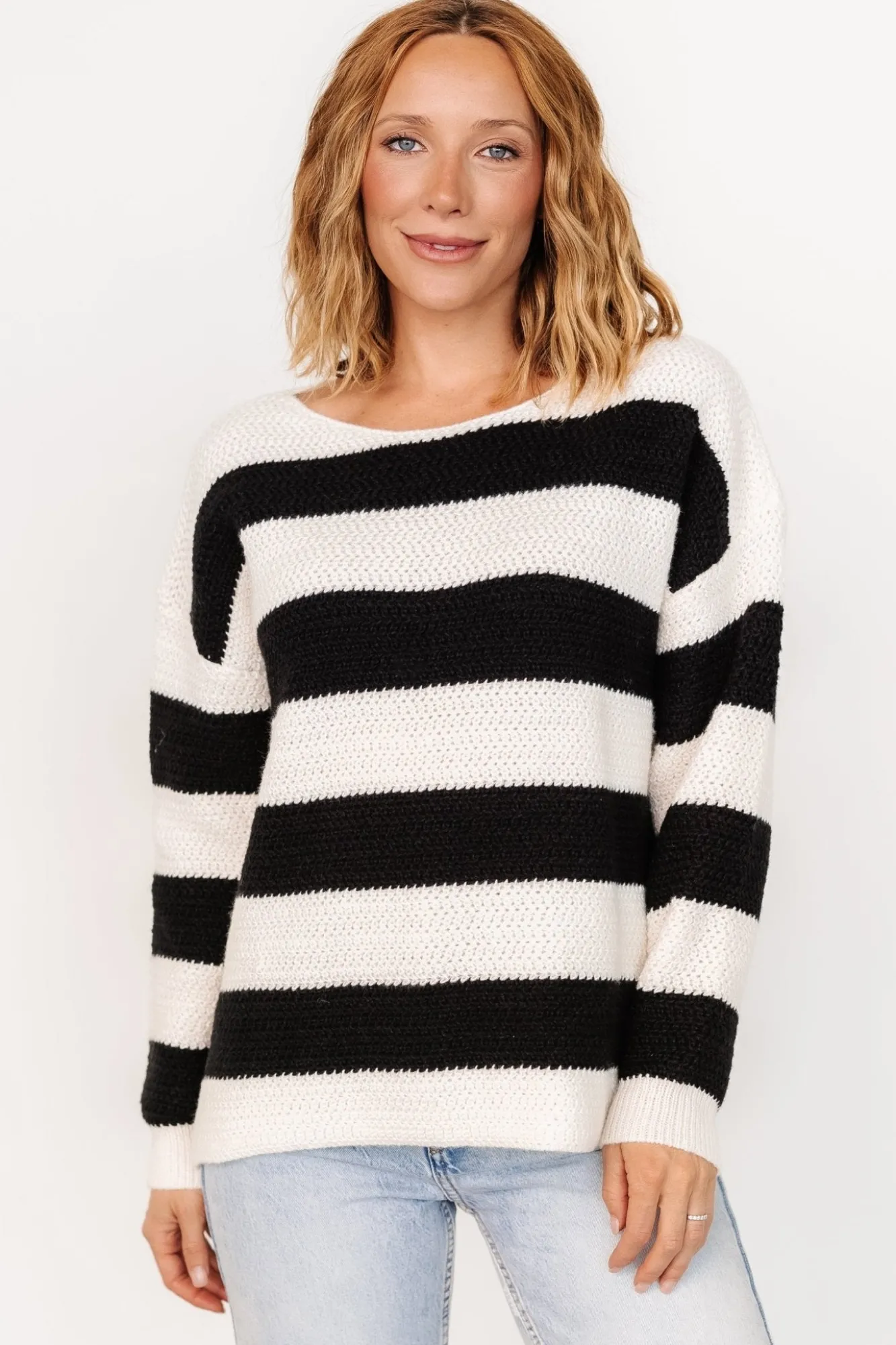 Baltic Born Cervinia Knit Sweater | Cream + Black
