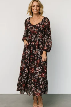 Baltic Born Chantae Maxi Dress | Dark Plum Print