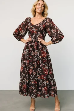 Baltic Born Chantae Maxi Dress | Dark Plum Print