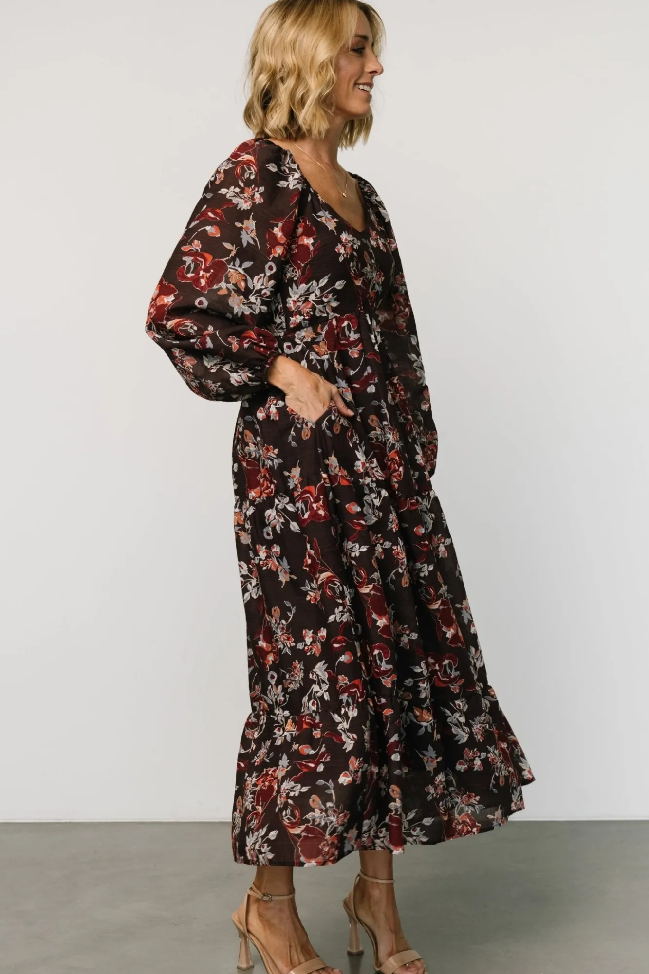 Baltic Born Chantae Maxi Dress | Dark Plum Print