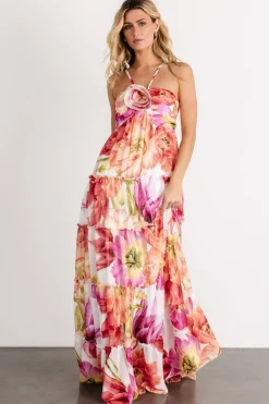 Baltic Born Charmaine Maxi Dress | Pink + Red Floral