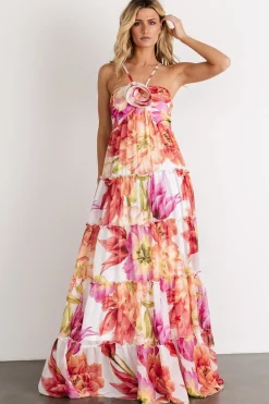 Baltic Born Charmaine Maxi Dress | Pink + Red Floral