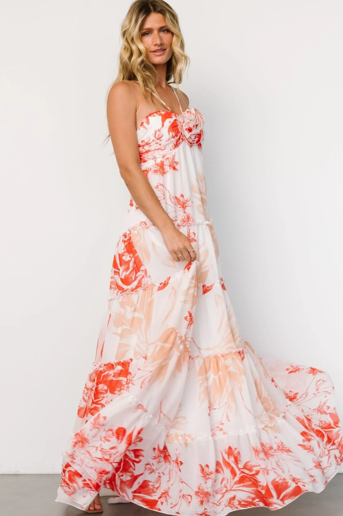 Baltic Born Charmaine Maxi Dress | Red + Natural Floral