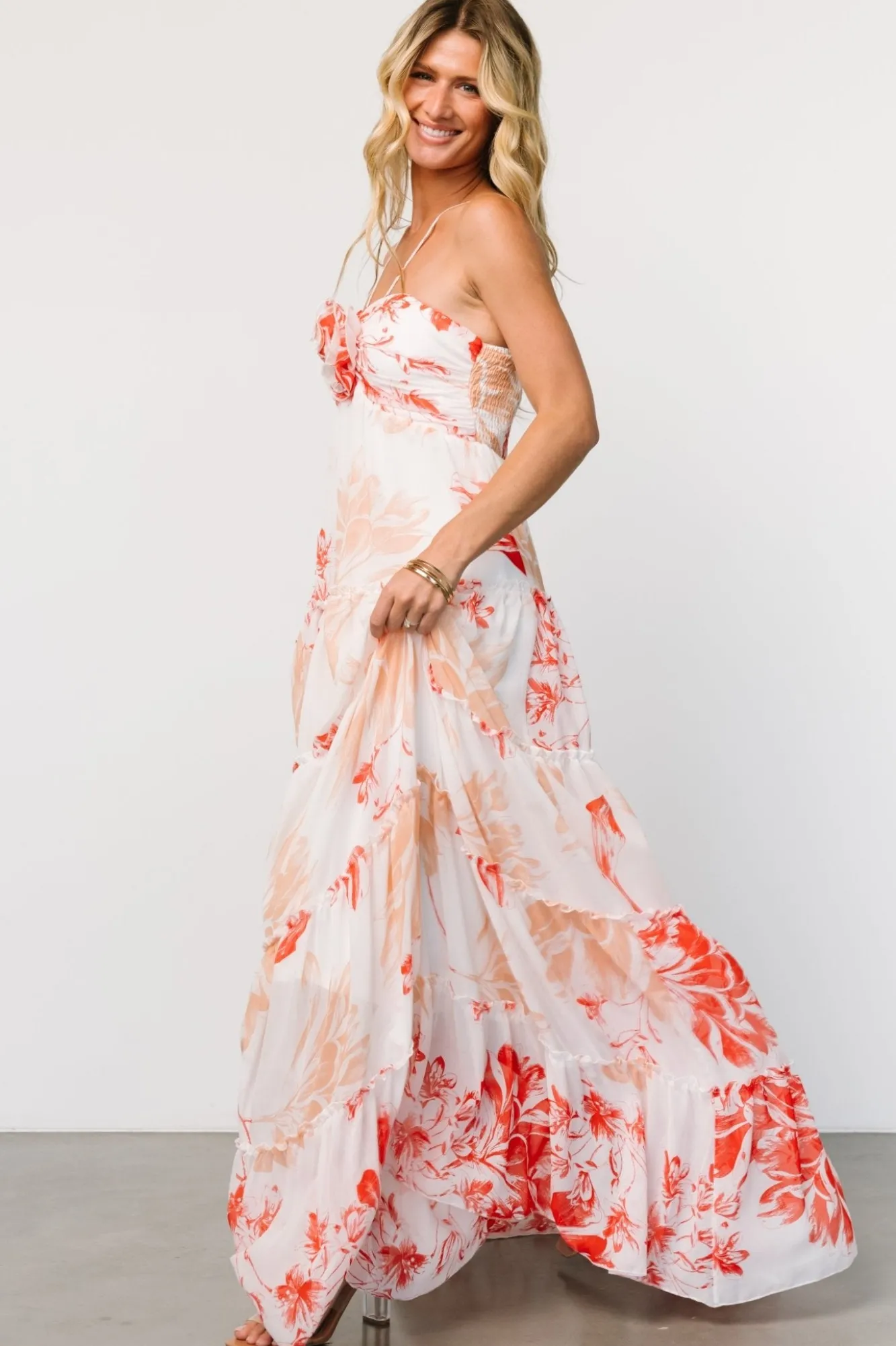 Baltic Born Charmaine Maxi Dress | Red + Natural Floral