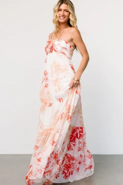 Baltic Born Charmaine Maxi Dress | Red + Natural Floral