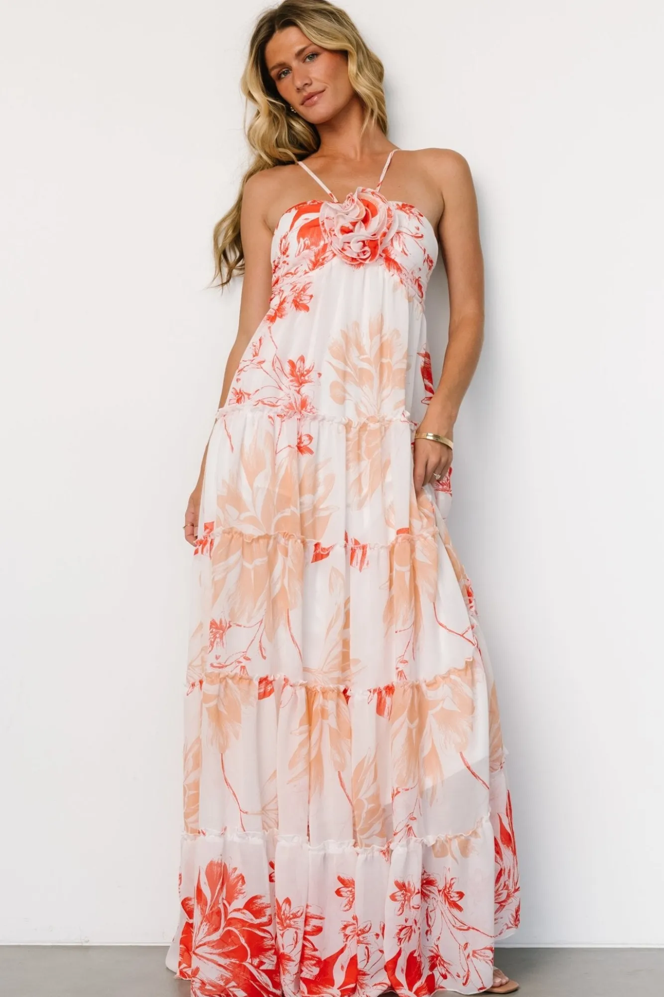 Baltic Born Charmaine Maxi Dress | Red + Natural Floral
