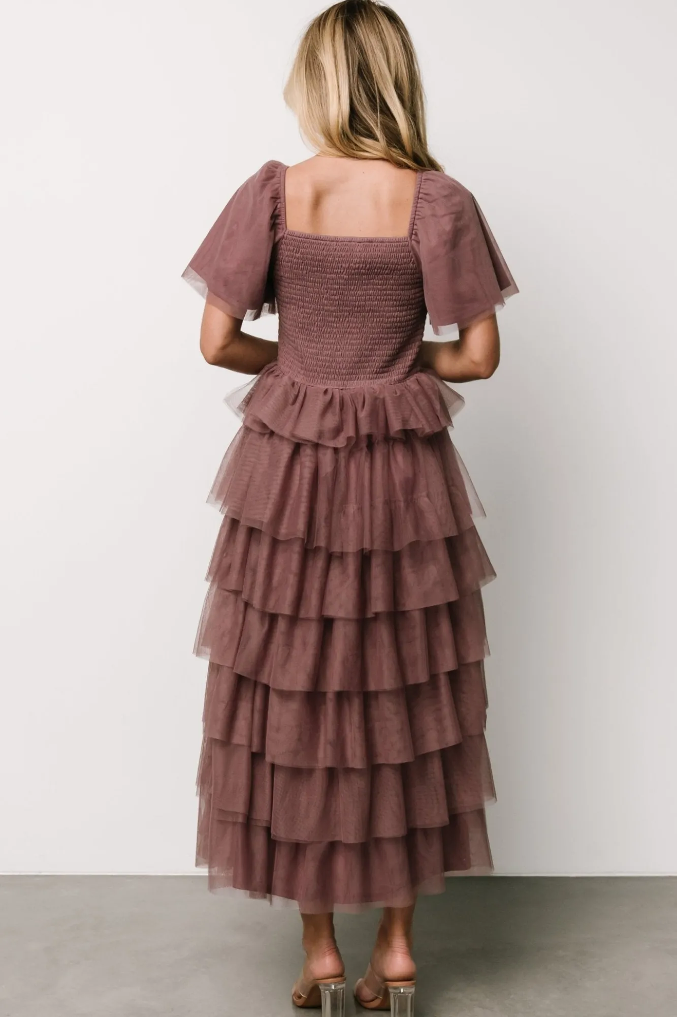 Baltic Born Cherise Tulle Tiered Dress | Dusty Lavender