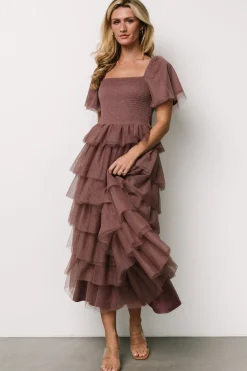 Baltic Born Cherise Tulle Tiered Dress | Dusty Lavender