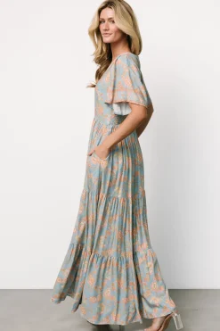 Baltic Born Cheryl Maxi Dress | Dusty Blue Floral