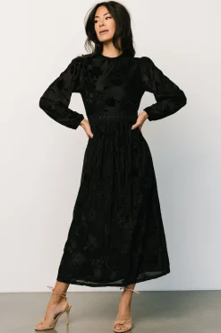 Baltic Born Christine Velvet Embossed Midi Dress |