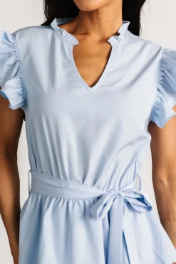 Baltic Born Chrysanthi Tiered Dress | Light Blue