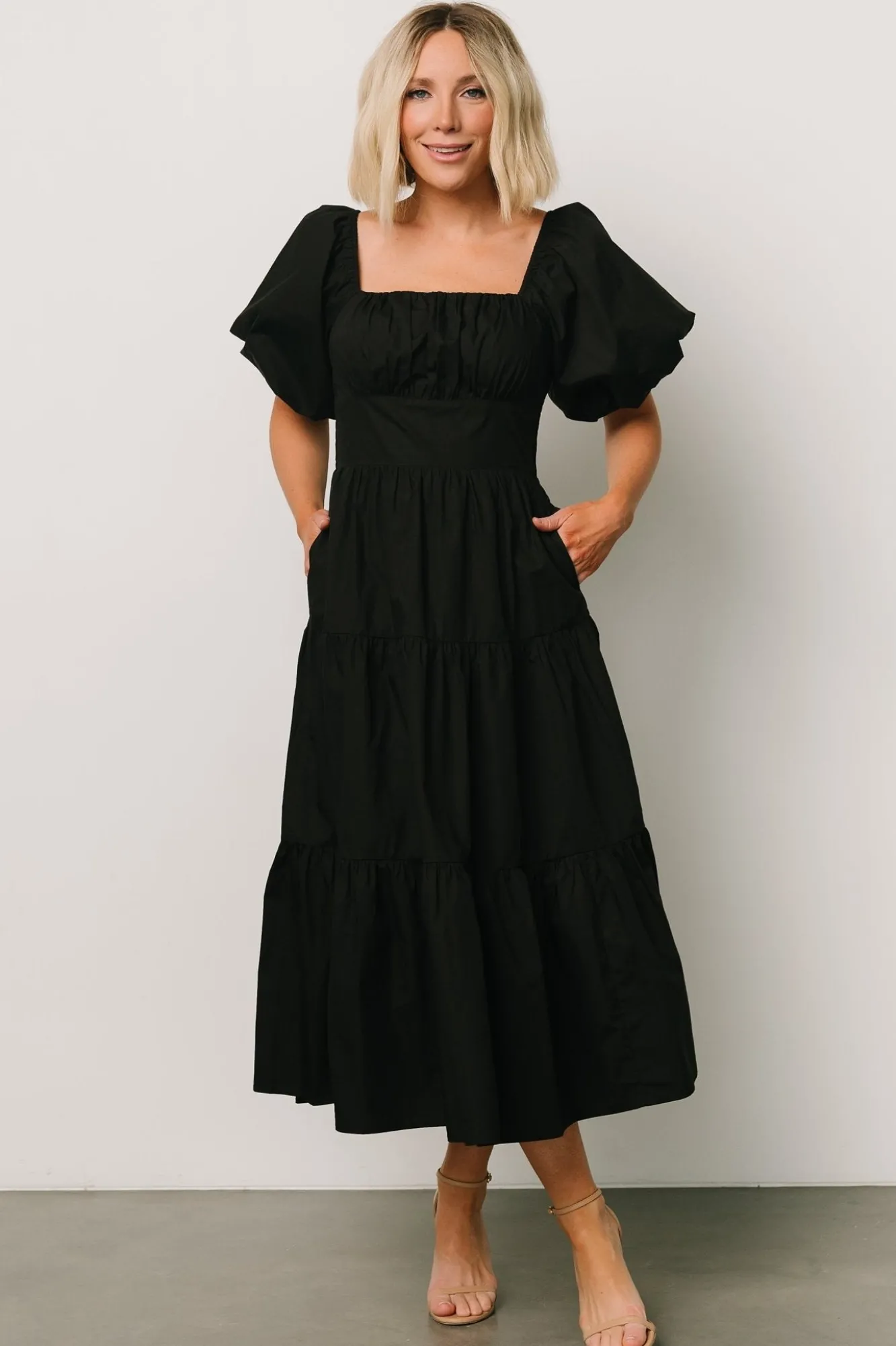 Baltic Born Cindy Puff Sleeve Tiered Dress |