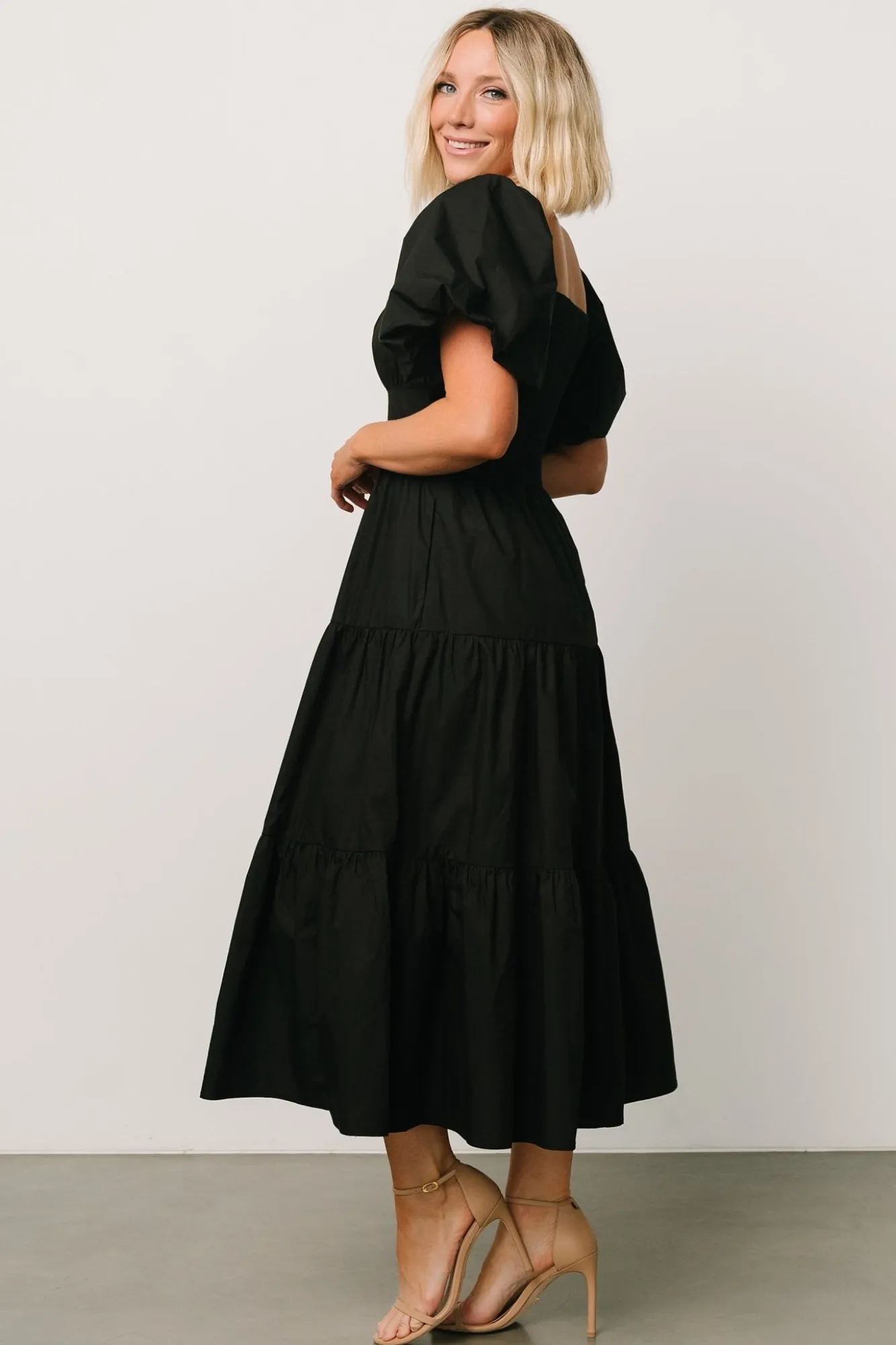 Baltic Born Cindy Puff Sleeve Tiered Dress |