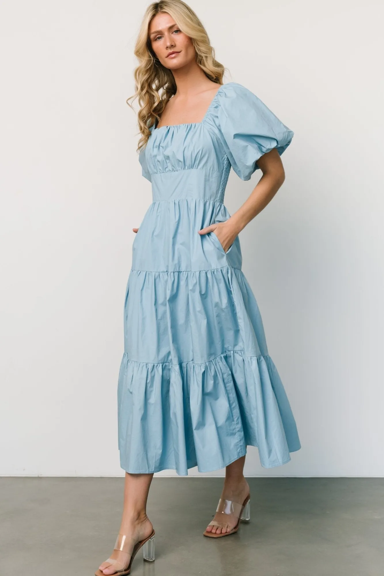Baltic Born Cindy Puff Sleeve Tiered Dress |