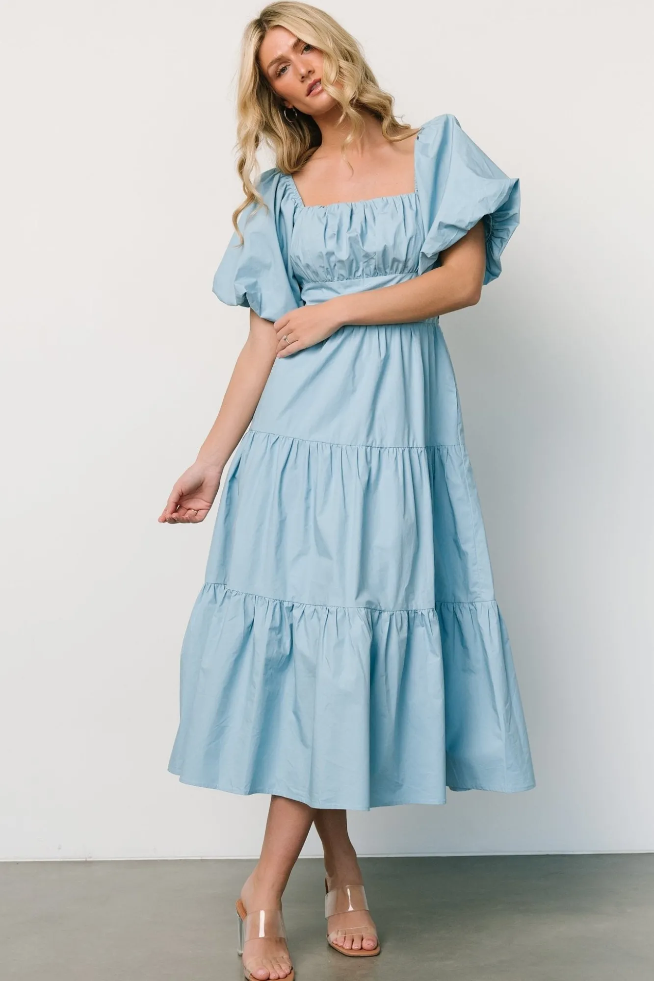 Baltic Born Cindy Puff Sleeve Tiered Dress |