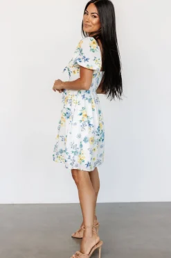 Baltic Born Clarette Short Dress | White Floral