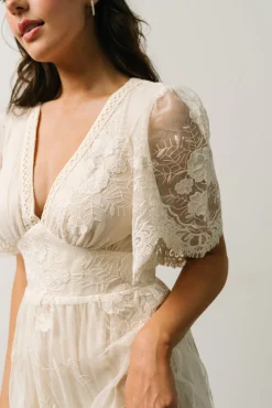 Baltic Born Clarisa Lace Midi Dress | Vintage Cream