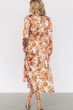 Baltic Born Clarissa Faux Wrap Midi Dress | Copper + Ivory
