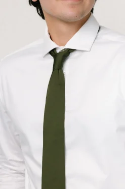 Baltic Born Classic Satin Tie | Juniper Green