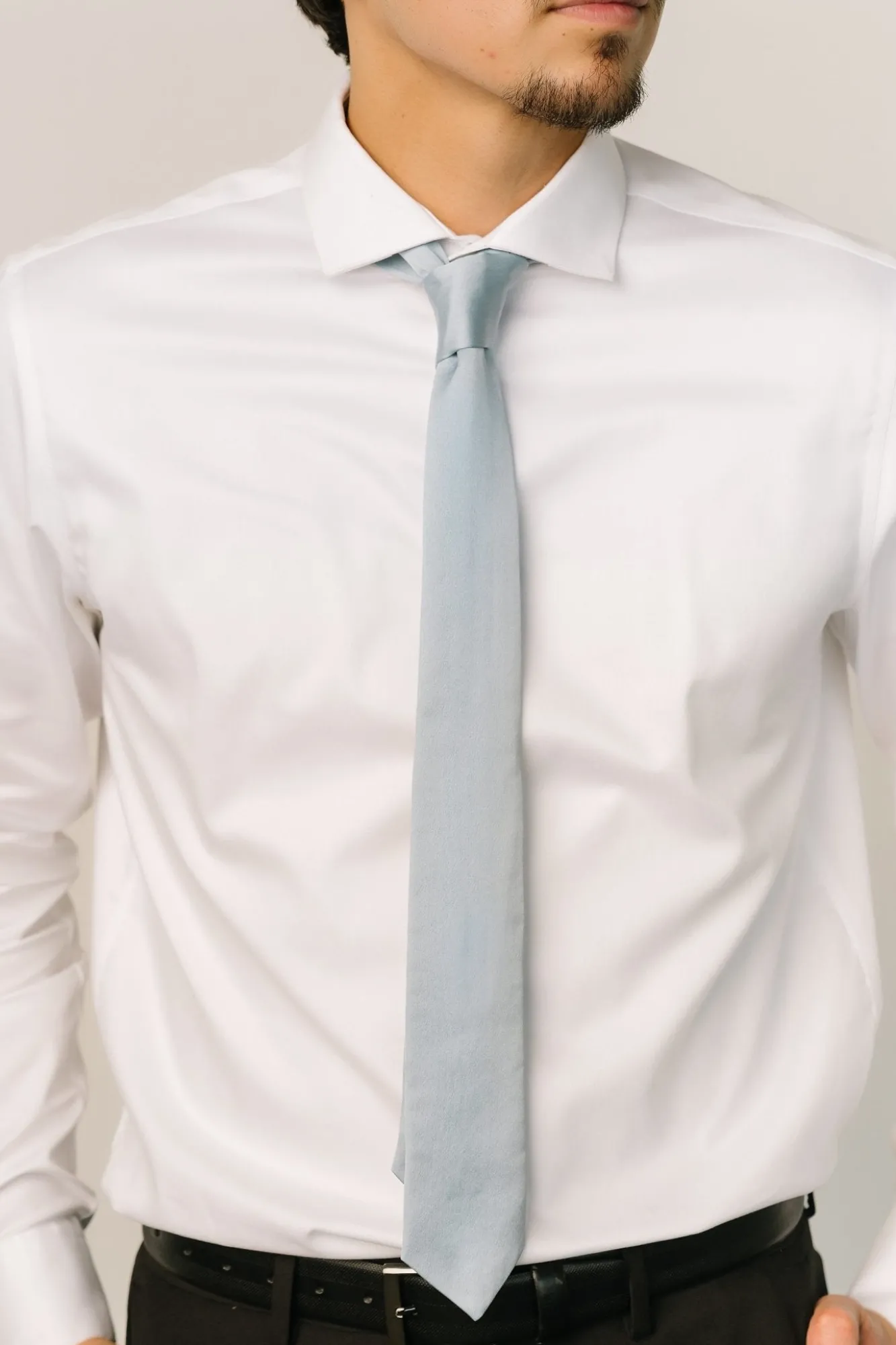 Baltic Born Classic Satin Tie | Light Blue