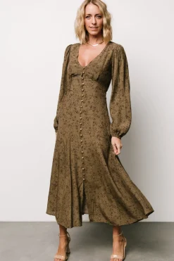 Baltic Born Claudine Maxi Dress | Olive Print