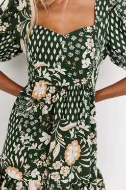 Baltic Born Clea Sweetheart Mini Dress | Olive Multi