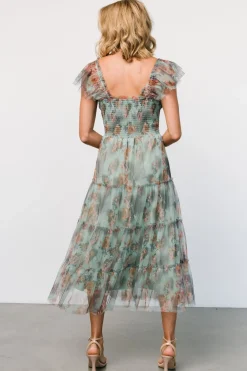 Baltic Born Clementine Tulle Midi Dress | Sage Multi Floral