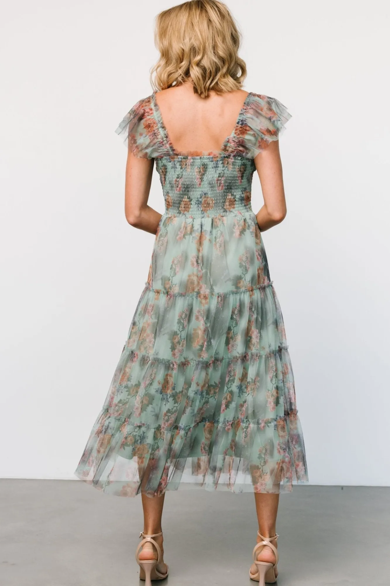 Baltic Born Clementine Tulle Midi Dress | Sage Multi Floral