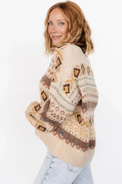 Baltic Born Cody Knit Cardigan | Taupe Multi