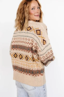 Baltic Born Cody Knit Cardigan | Taupe Multi