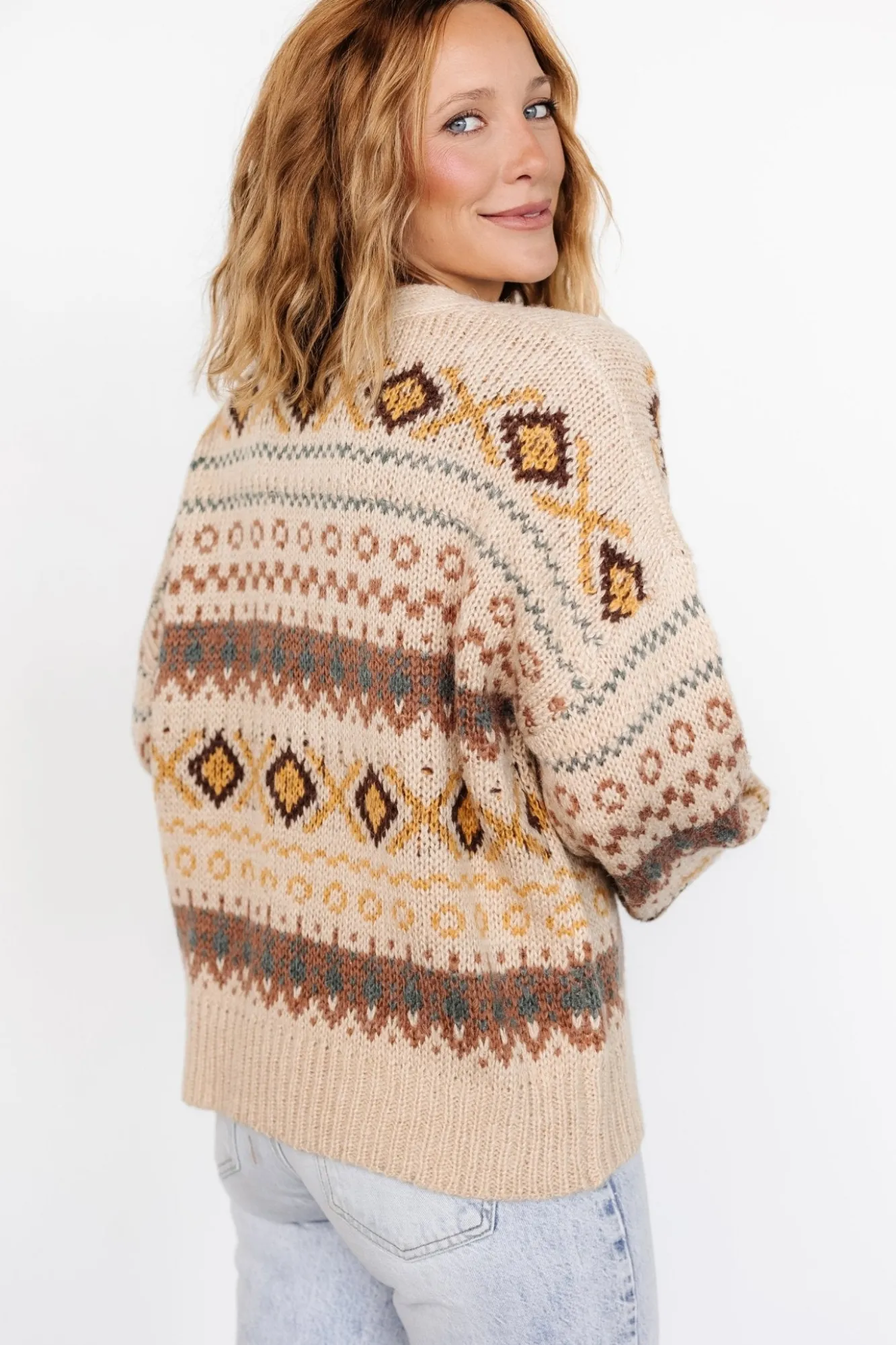 Baltic Born Cody Knit Cardigan | Taupe Multi