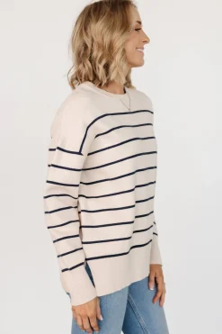 Baltic Born Colmar Striped Sweater | Cream + Navy