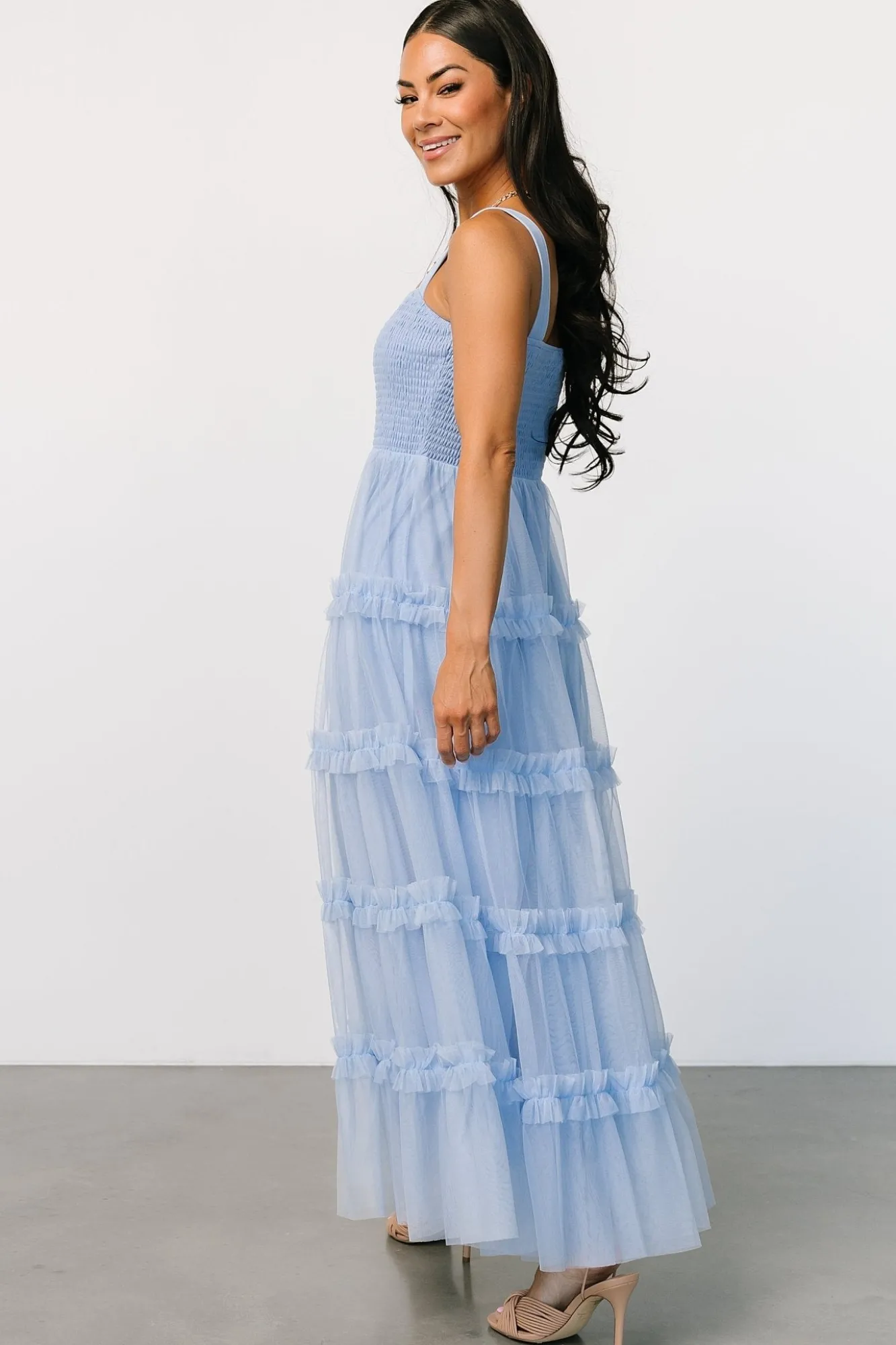 Baltic Born Constance Tulle Maxi Dress | Light Blue