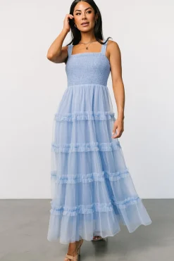 Baltic Born Constance Tulle Maxi Dress | Light Blue