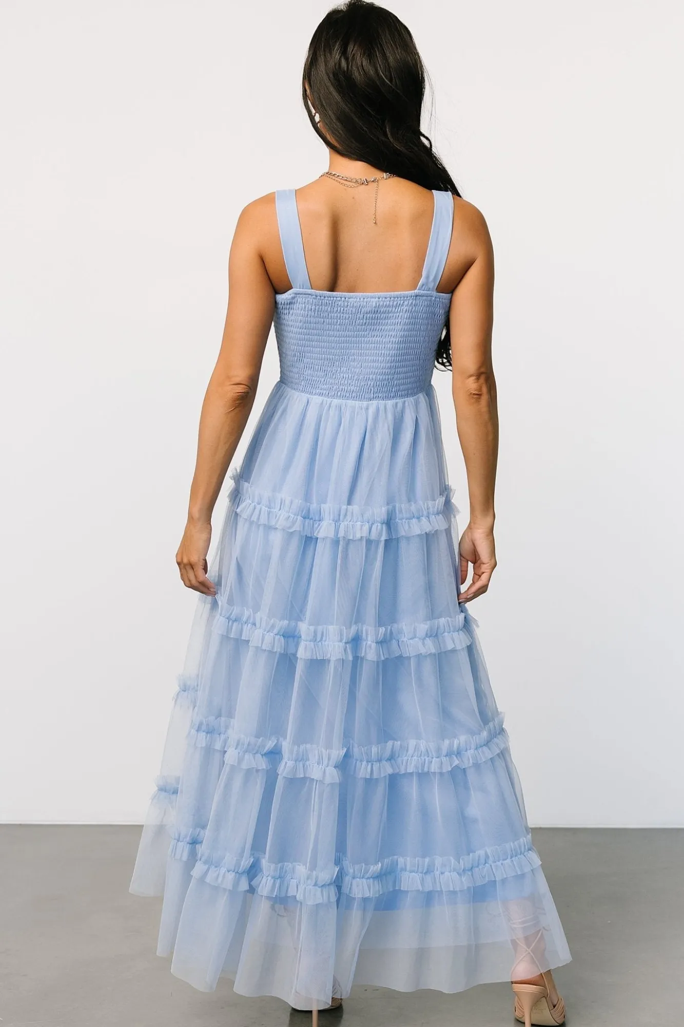 Baltic Born Constance Tulle Maxi Dress | Light Blue