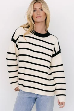 Baltic Born Conway Striped Sweater | Cream + Black