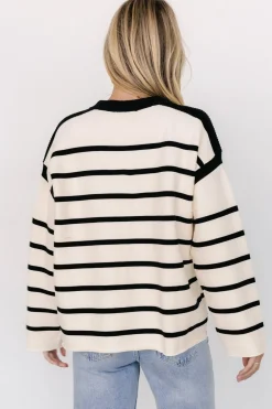Baltic Born Conway Striped Sweater | Cream + Black
