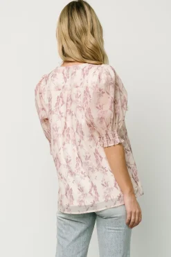 Baltic Born Cordova Top | Beige + Mauve Floral