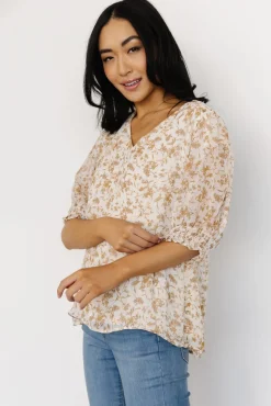 Baltic Born Cordova Top | Cream Multi Floral