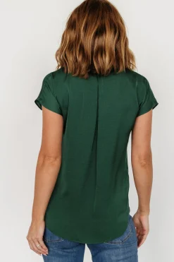 Baltic Born Corey Button Top | Hunter Green