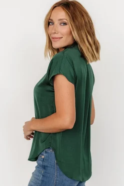 Baltic Born Corey Button Top | Hunter Green