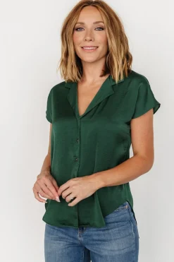 Baltic Born Corey Button Top | Hunter Green