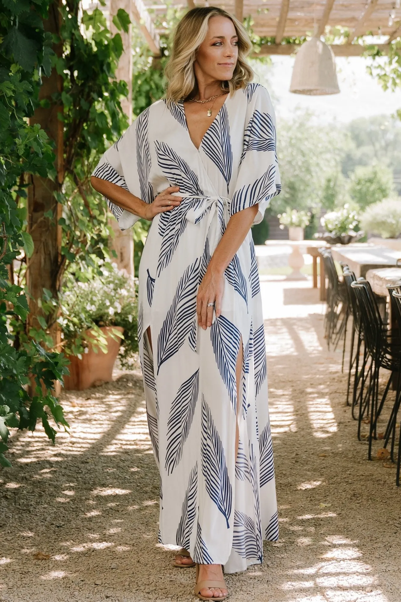 Baltic Born Corinth Maxi Dress | Navy Print